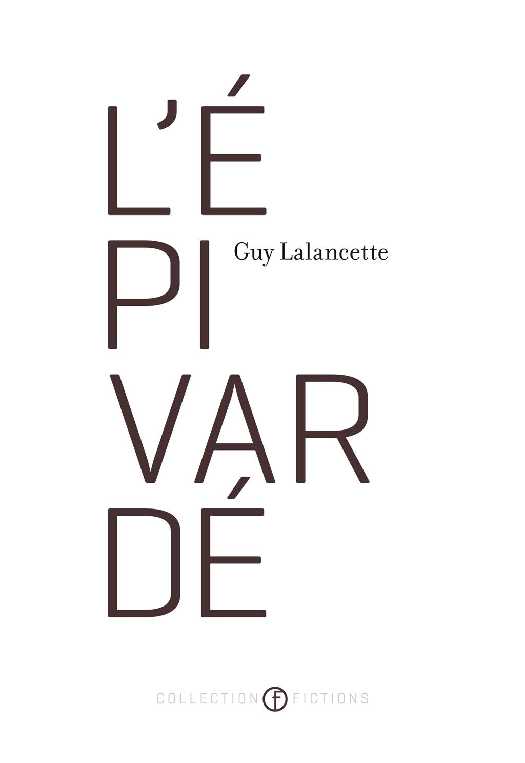 Couverture du livre de L'épivardé - papier format