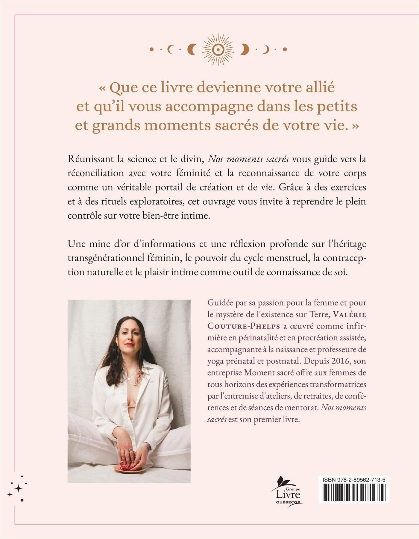 Couverture du livre de Nos moments sacrés - papier format