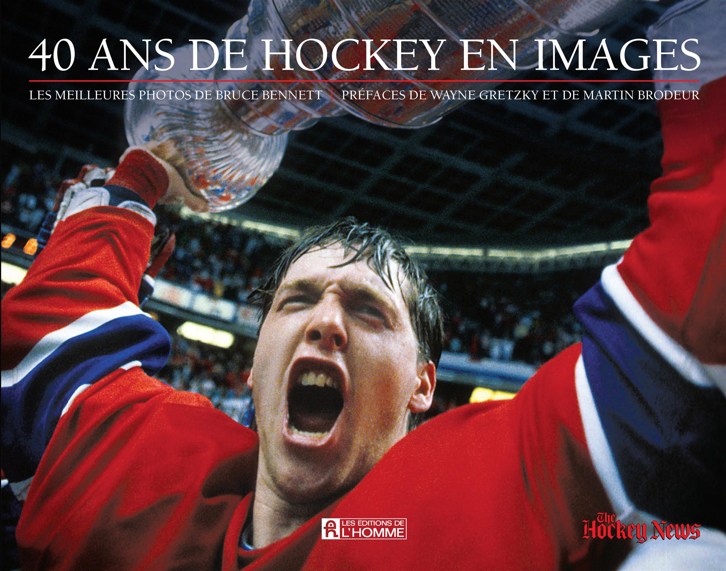 Couverture du livre de 40 ans de hockey en images - papier format