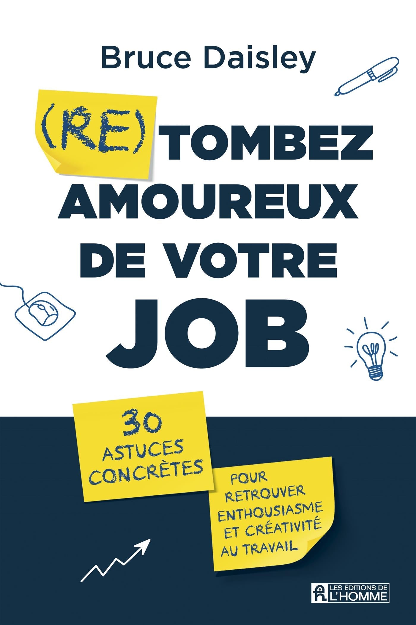 Couverture du livre de (Re) tombez amoureux de votre job : 30 astuces concrètes pour retrouver enthousiasme et créativité au travail - papier format
