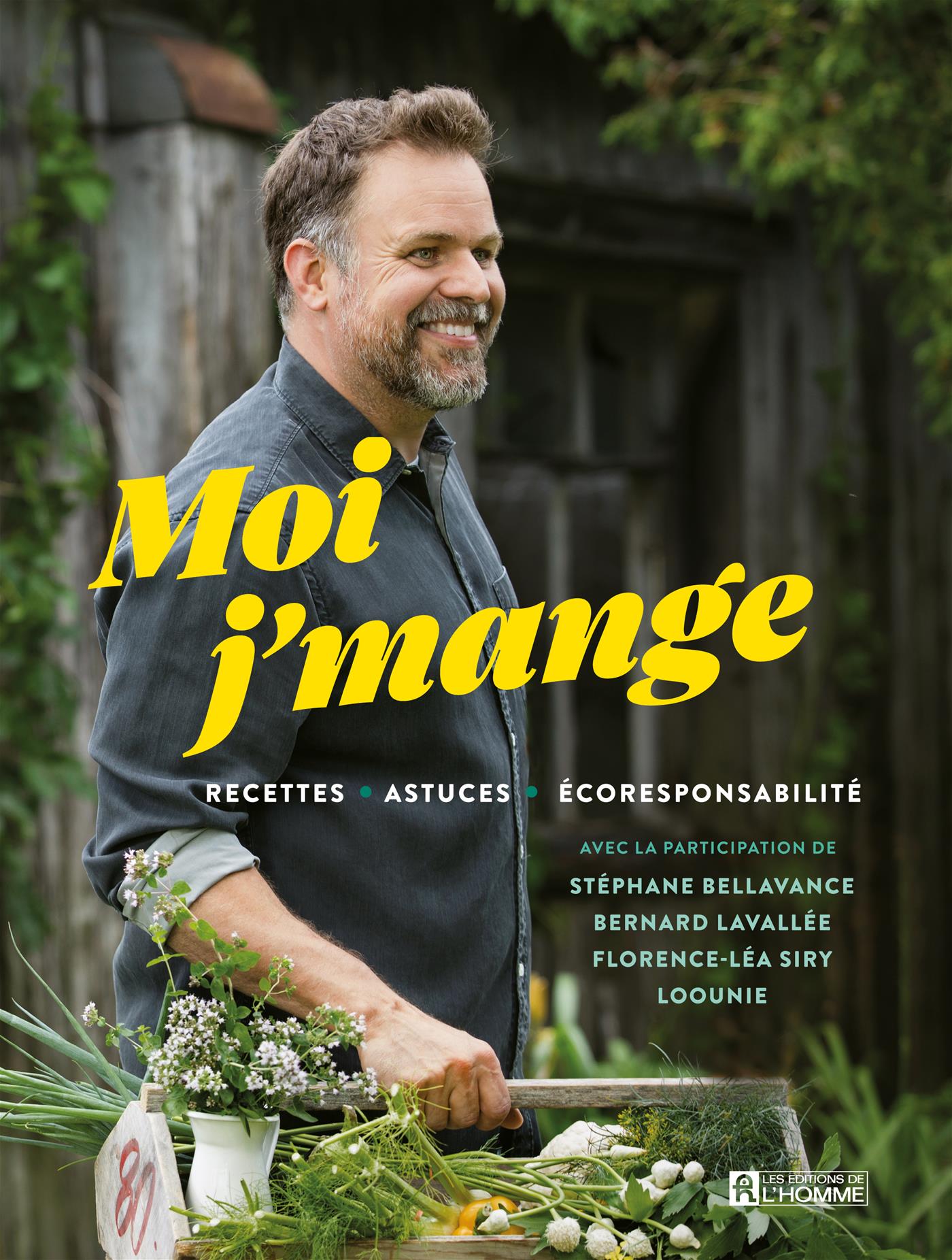 Couverture du livre de Moi j'mange : recettes, astuces, écoresponsabilité - papier format