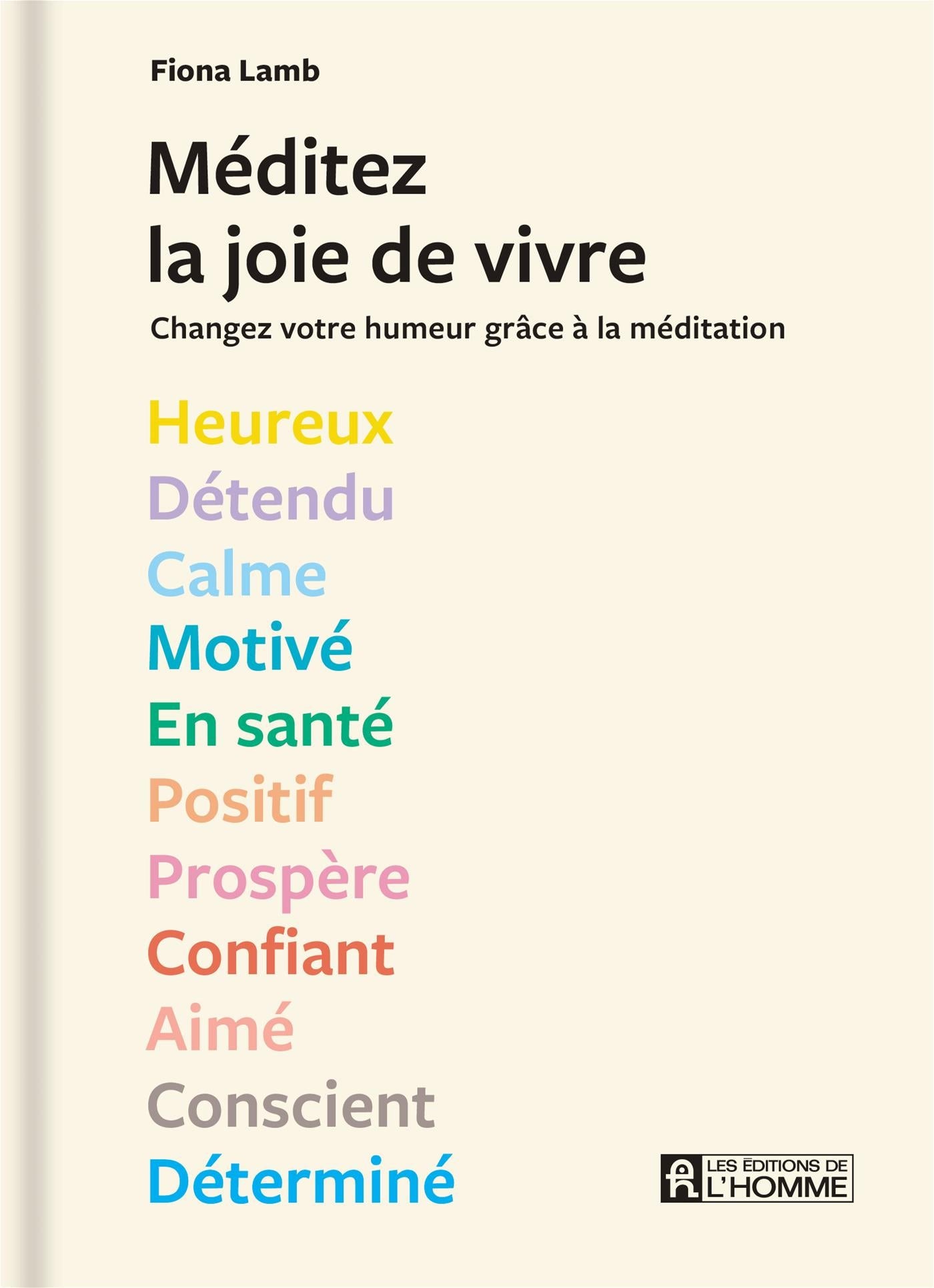 Couverture du livre de Méditez la joie de vivre - papier format