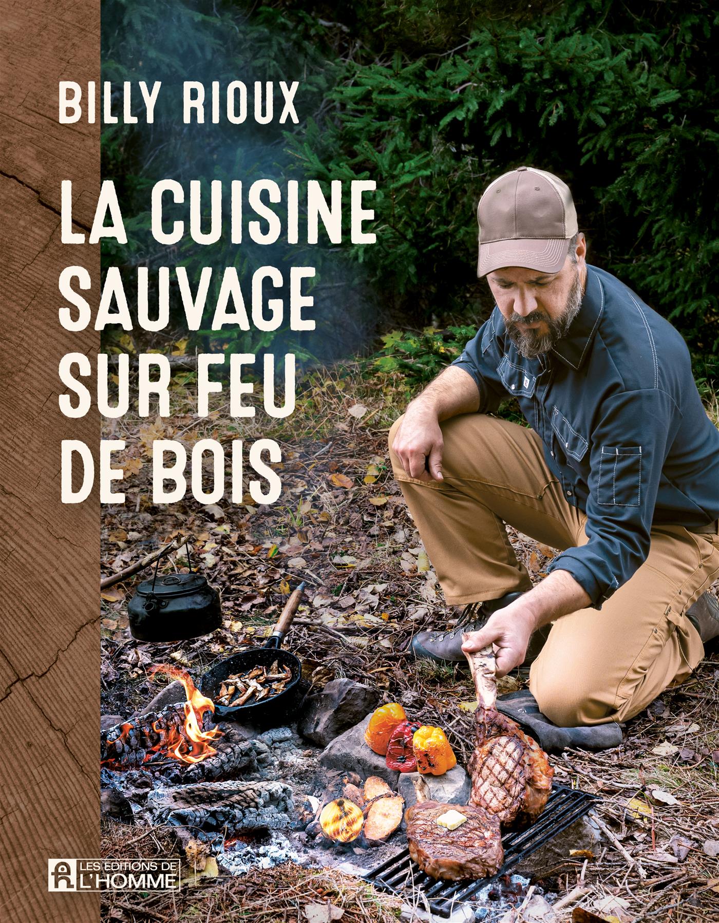 Couverture du livre de La cuisine sauvage sur feu de bois - papier format