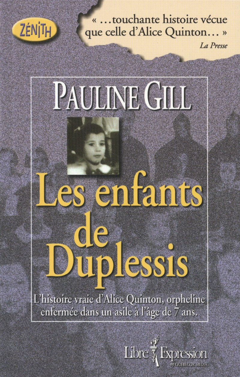 Couverture du livre de Les Enfant de Duplessis - papier format