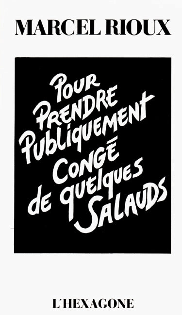 Couverture du livre de Pour prendre publiquement congé de quelques salauds - papier format