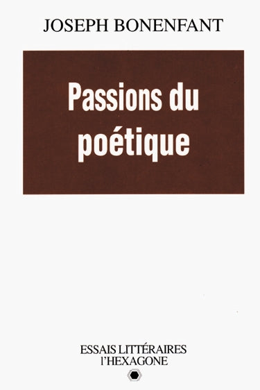 Couverture du livre de Passions poétique - papier format