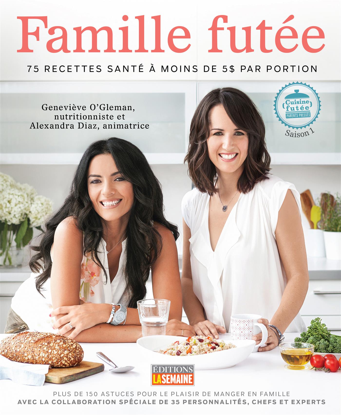 Couverture du livre de Famille futée : 75 recettes santé à moins de 5\$ par portion - papier format