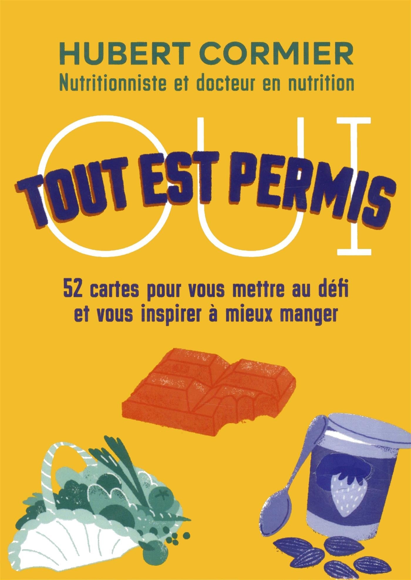 Couverture du livre de Boîtier Oui, tout est permis! : jeu de 52 cartes pour déjouer les interdits et ajouter des possibilités en allimentation - papier format
