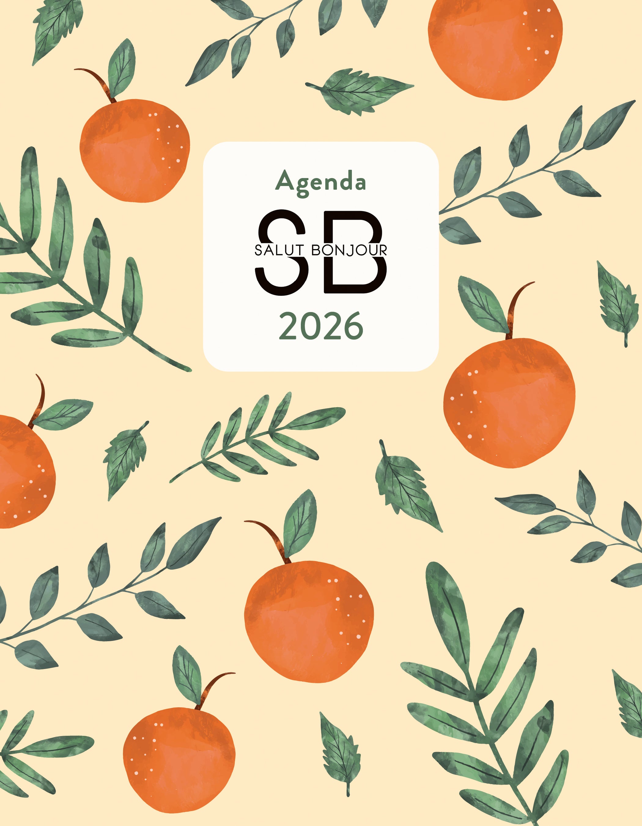 Couverture du livre de Agenda Salut Bonjour 2026 - papier format