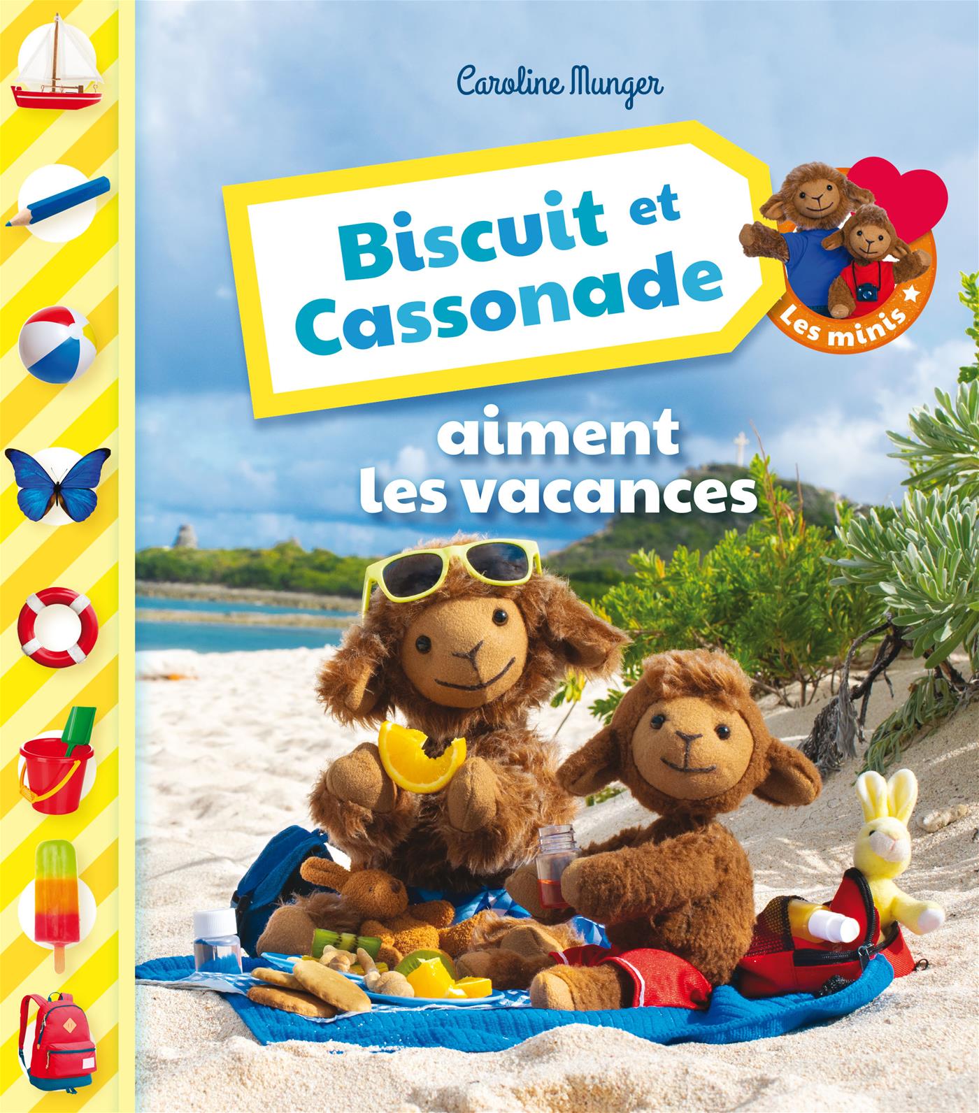 Couverture du livre de Biscuit et Cassonade aiment les vacances - papier format