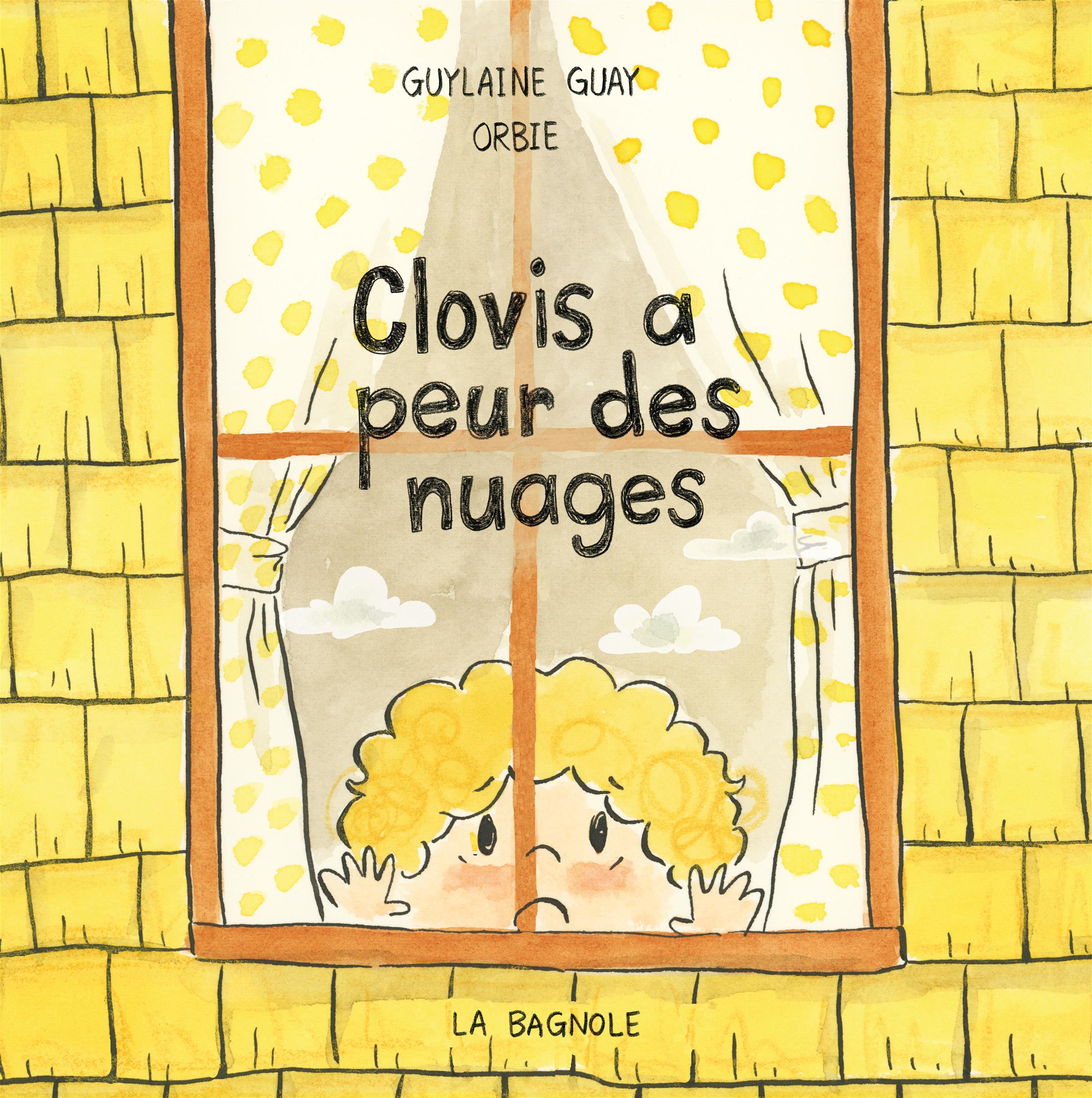 Couverture du livre de Clovis a peur des nuages - papier format