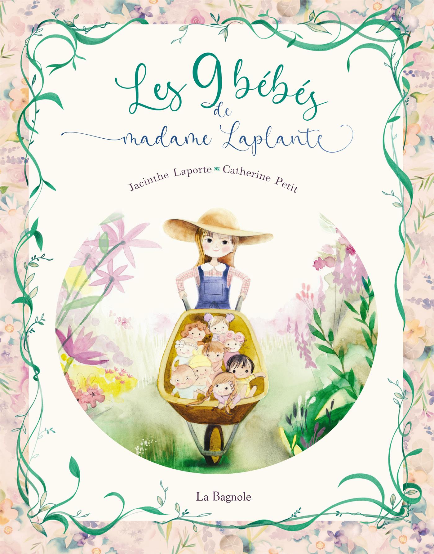 Couverture du livre de Les 9 bébés de Madame Laplante - papier format
