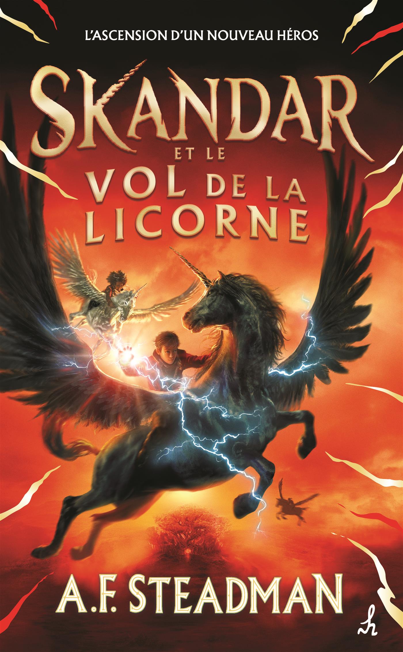 Couverture du livre de Skandar et le vol de la licorne - papier format