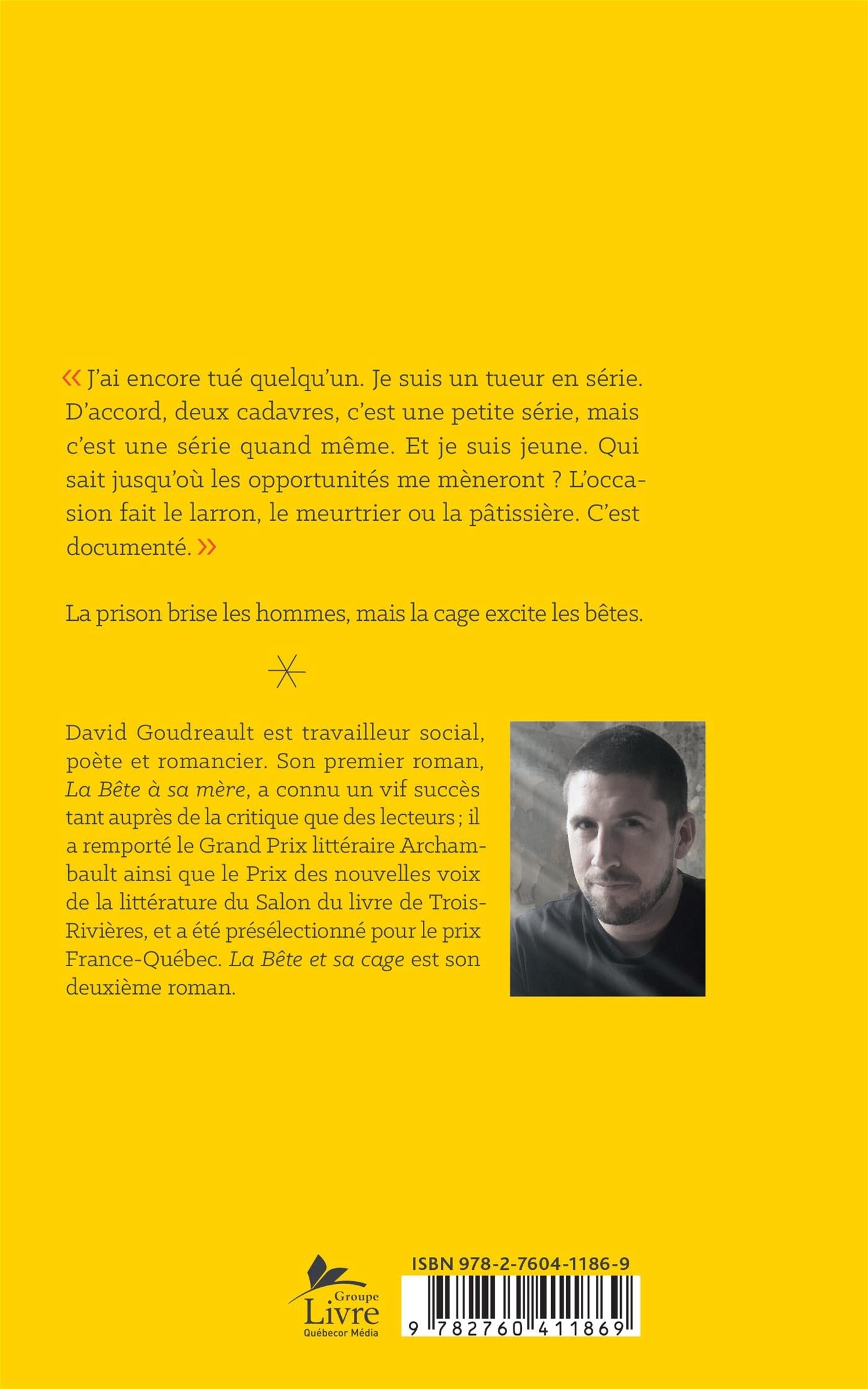 Couverture du livre de La Bête et sa cage - papier format