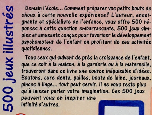 Couverture du livre de Préparez votre enfant à l'école dès l'âge de 2 ans : 500 jeux psychomoteurs pour les enfants de 2 à 6 ans - papier format