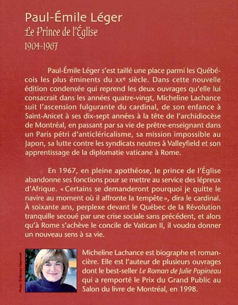 Couverture du livre de Le Prince de l'Église, 1904-1967 - papier format
