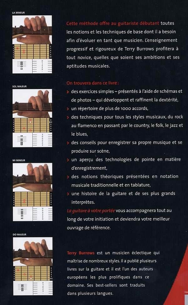 Couverture du livre de La guitare à votre portée : guide complet pour jouer, enregistrer et se produire en spectacle - papier format