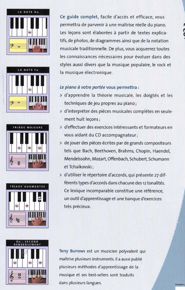 Couverture du livre de Le piano à votre portée - papier format