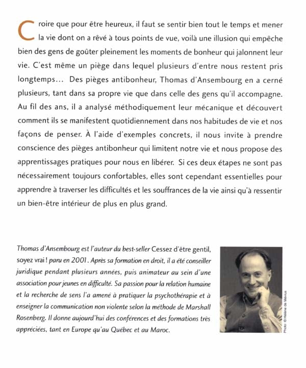 Couverture du livre de Être heureux, ce n'est pas nécessairement confortable - papier format