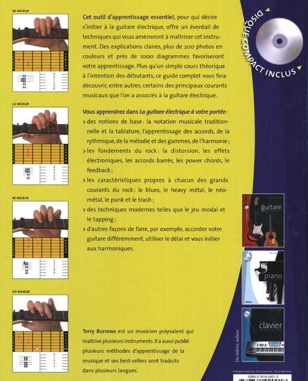 Couverture du livre de La guitare électrique à votre portée - papier format