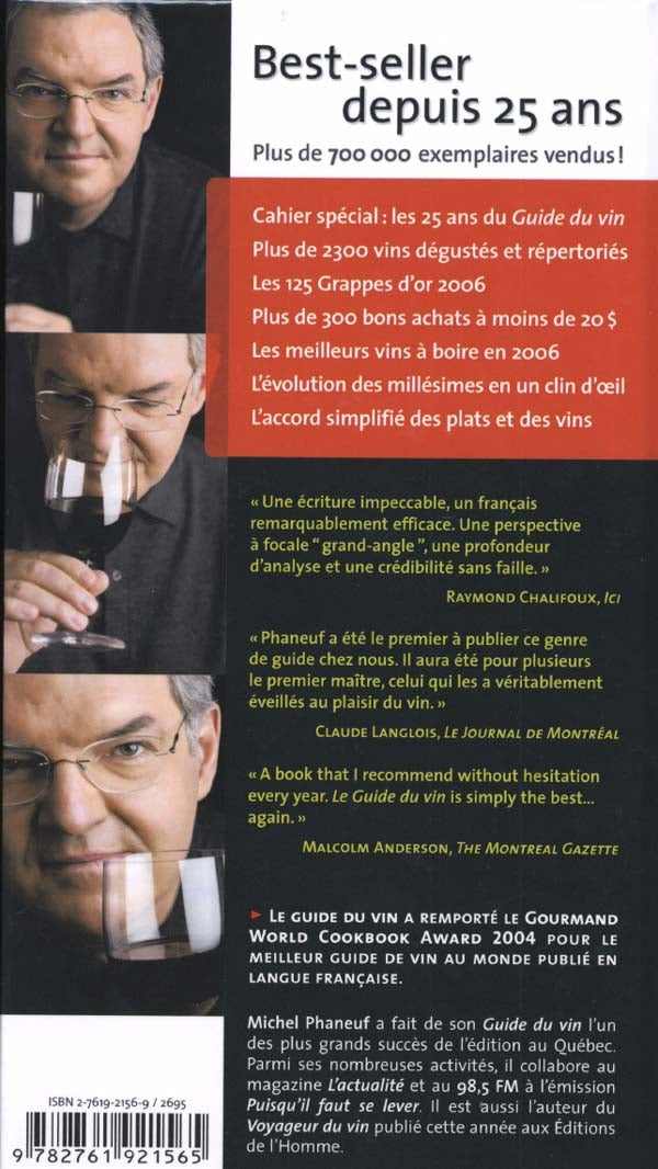 Couverture du livre de Le Guide du vin 2006 - papier format