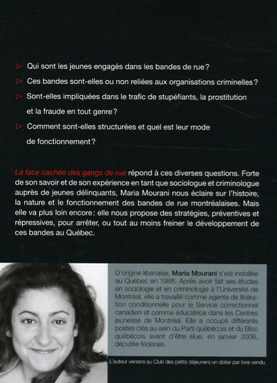 Couverture du livre de La face cachée des gangs de rue - papier format