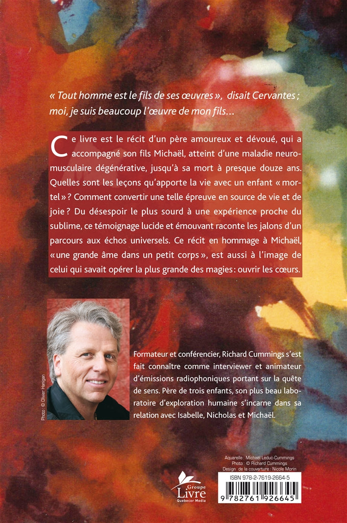 Couverture du livre de Michaël, mon fils : tout ce que j’ai appris avec toi me permet maintenant de vivre sans toi - papier format