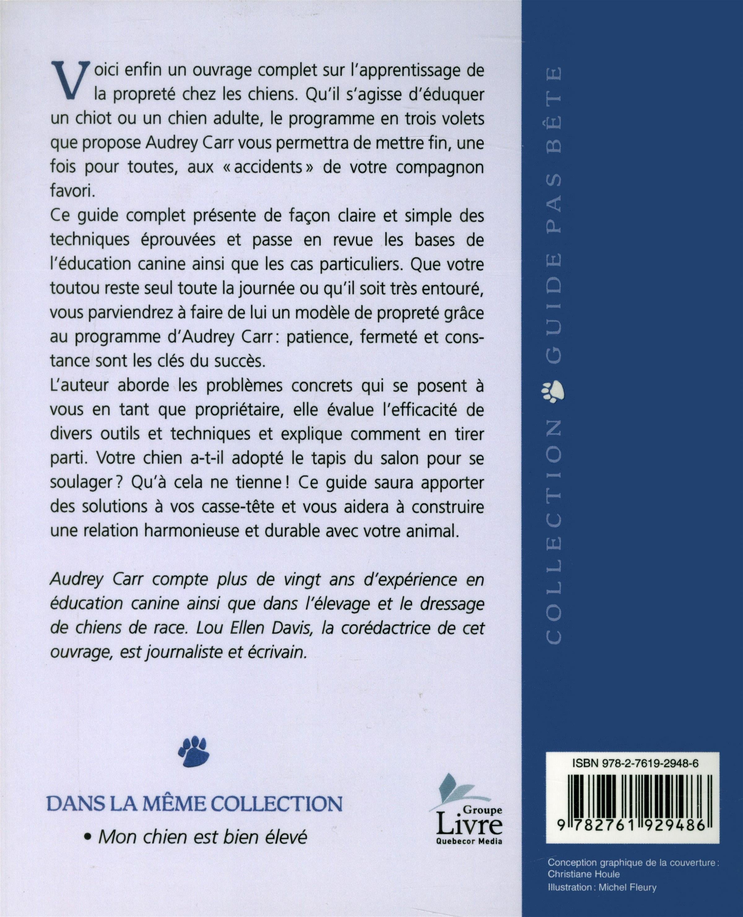 Couverture du livre de Mon chien est propre - papier format