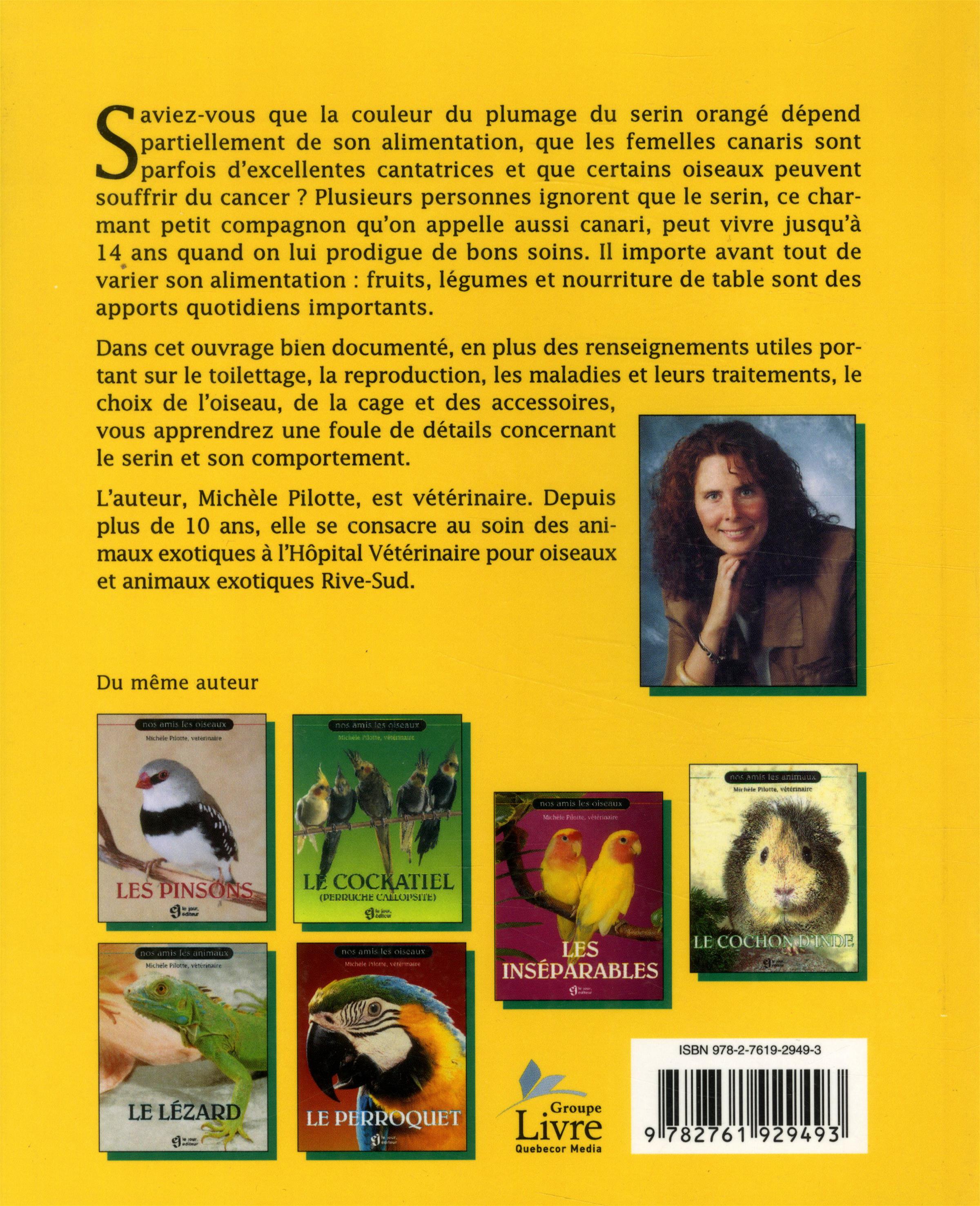Couverture du livre de Le serin (canari) - papier format