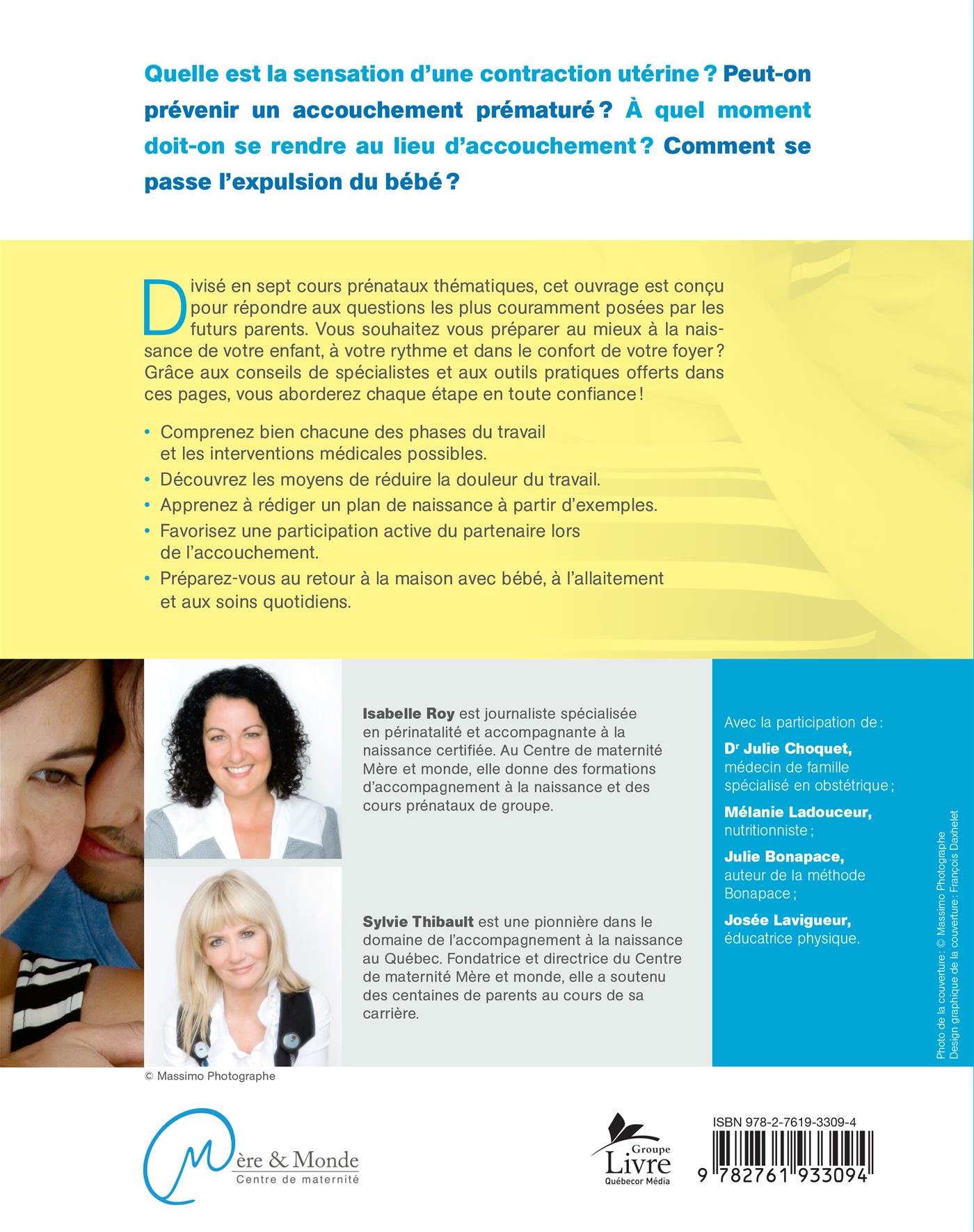 Couverture du livre de Nos cours prénataux à la maison : se préparer à l'accouchement en 7 leçons - papier format