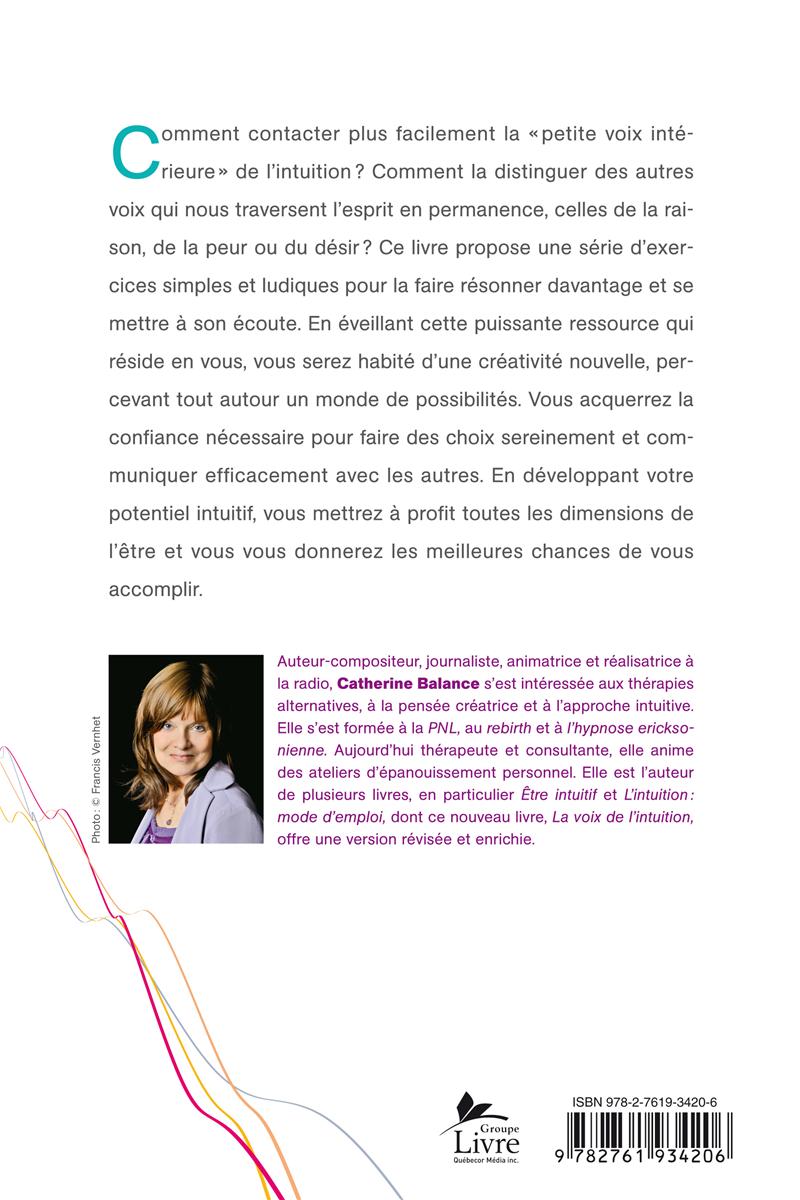 Couverture du livre de La voix de l'intuition : l'entendre, la reconnaître, la suivre - papier format