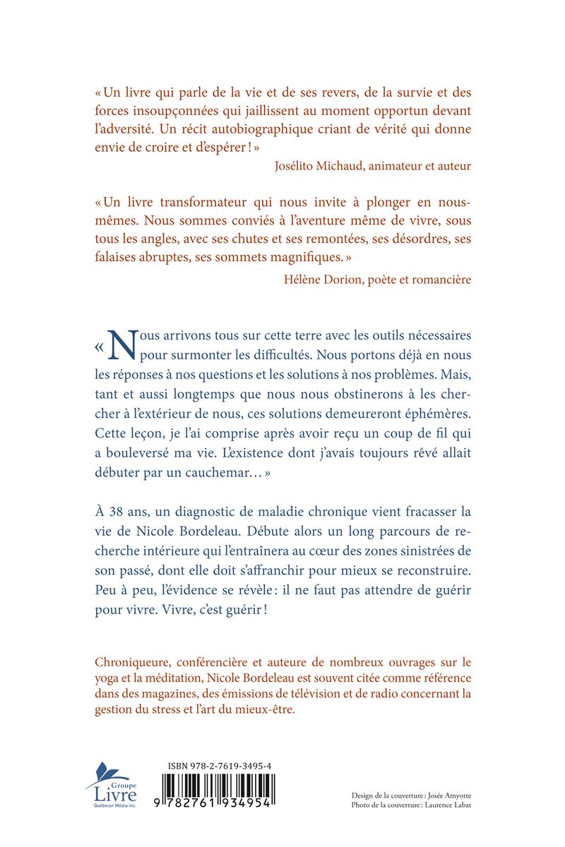Couverture du livre de Vivre, c'est guérir! - papier format