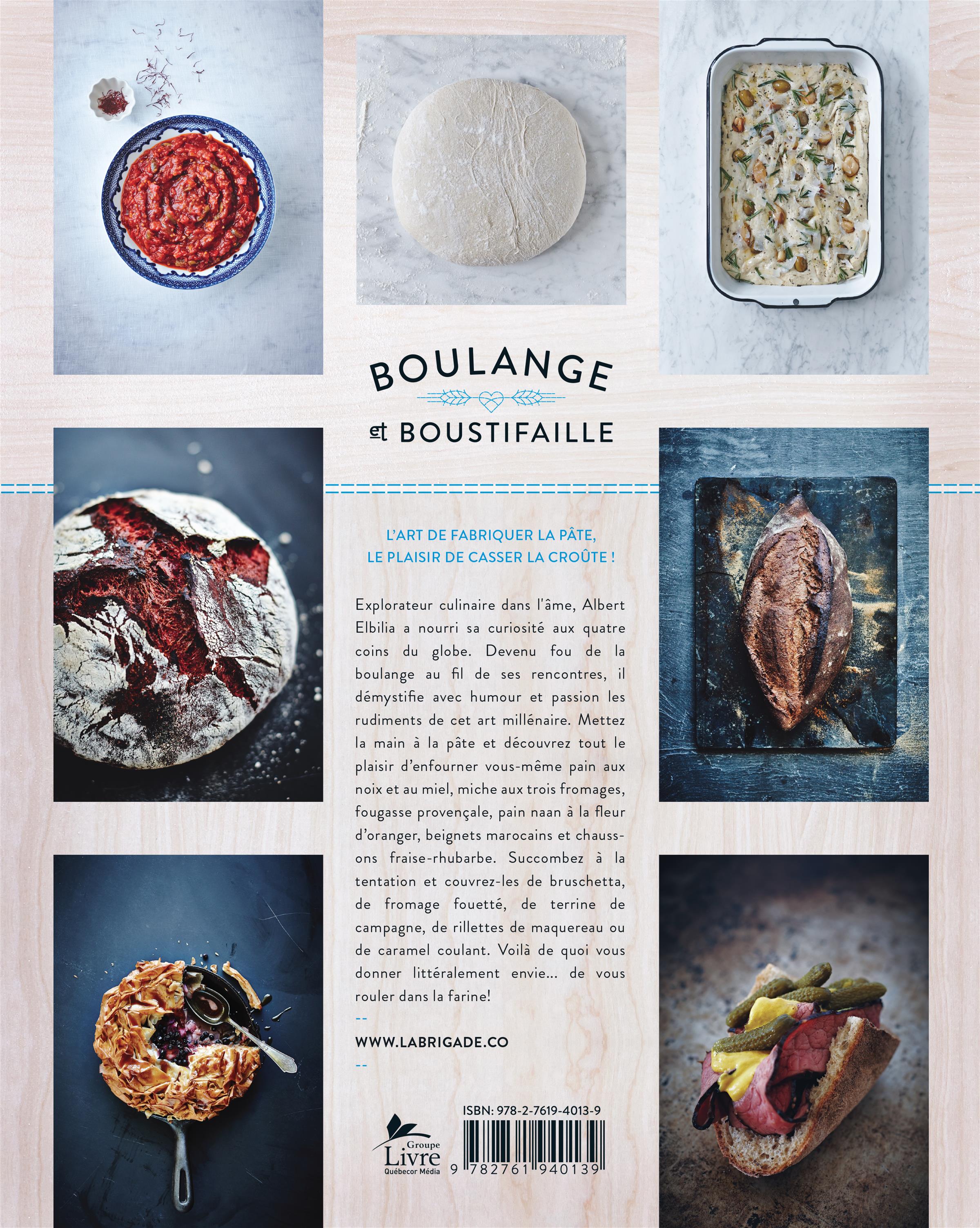 Couverture du livre de Boulange et boustifaille : 75 recettes pour faire la fête autour du pain - papier format