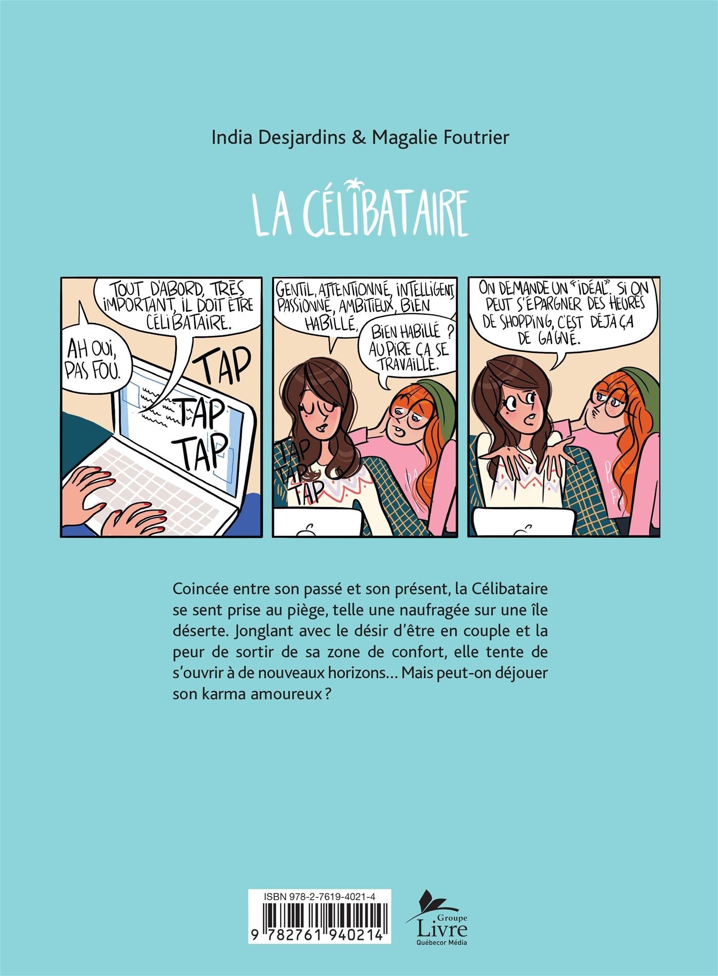 Couverture du livre de La célibataire - papier format