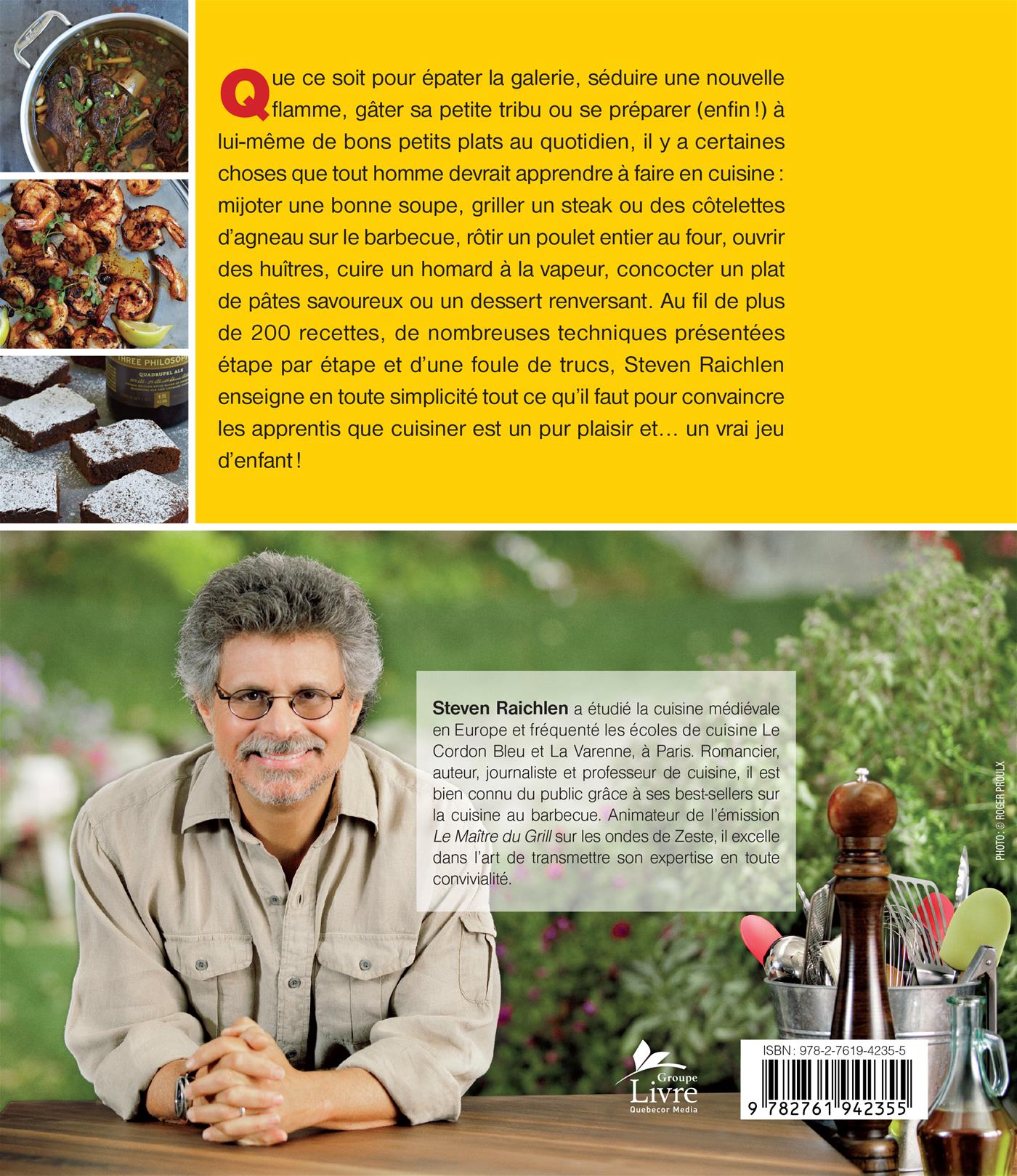 Couverture du livre de Guide de survie en cuisine : tout ce qu'un homme doit savoir pour apprivoiser les fourneaux - papier format