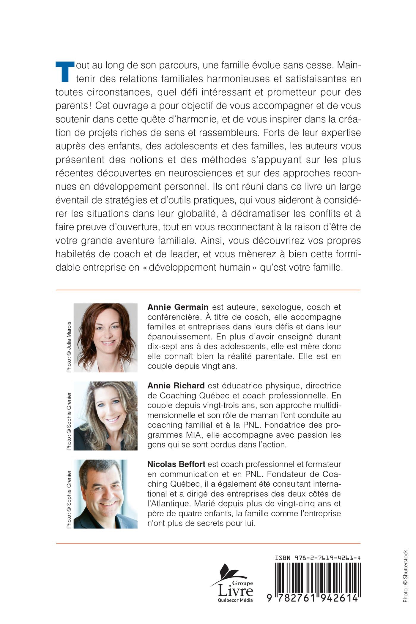 Couverture du livre de La famille, une sacrée entreprise! - papier format