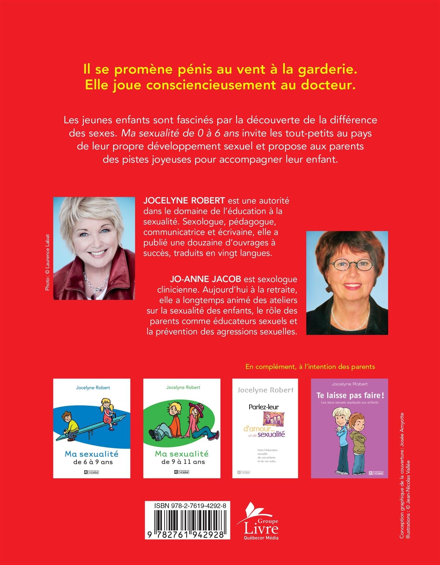 Couverture du livre de Ma sexualité de 0 à 6 ans - papier format