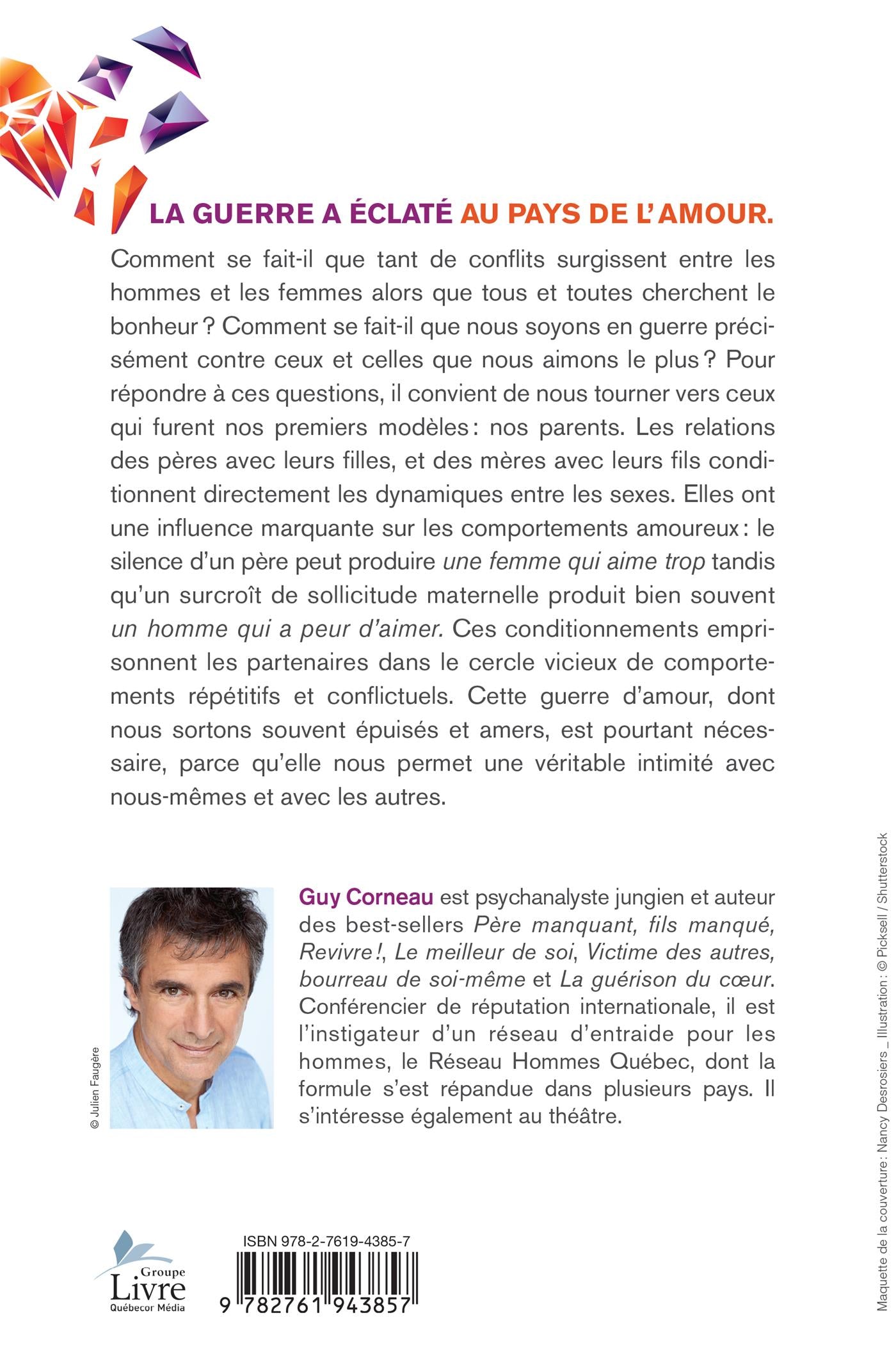 Couverture du livre de L'amour en guerre : comment les liens père-fille et mère-fils conditionnent nos amours - papier format