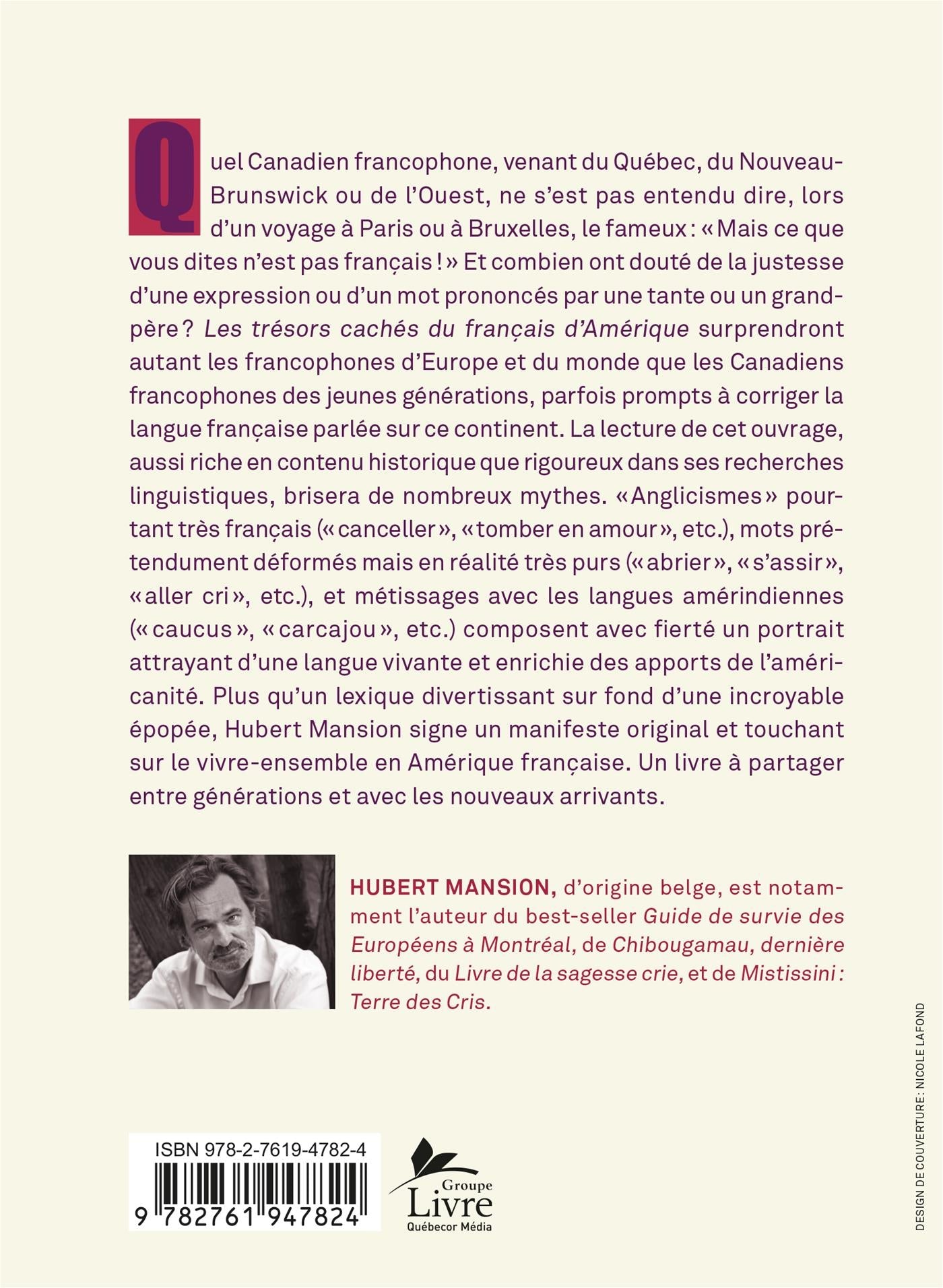 Couverture du livre de Les trésors cachés du français d'Amérique - papier format