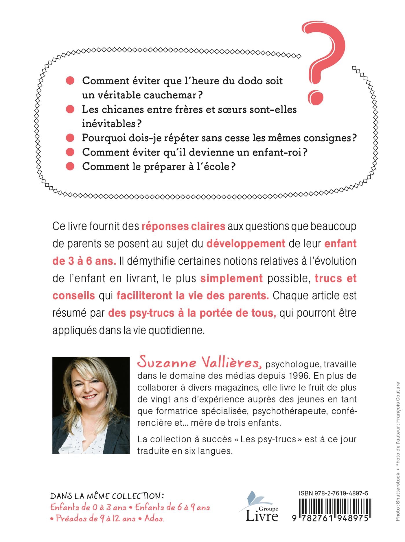 Couverture du livre de Les Psy-trucs pour les enfants de 3 à 6 ans - papier format