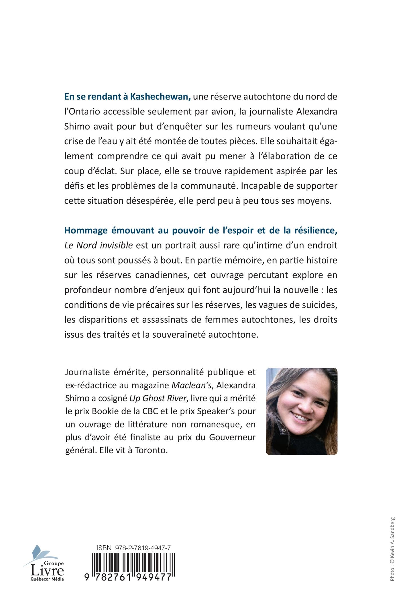 Couverture du livre de Le Nord invisible : récit d'une enquête au coeur d'une réserve amérindienne - papier format