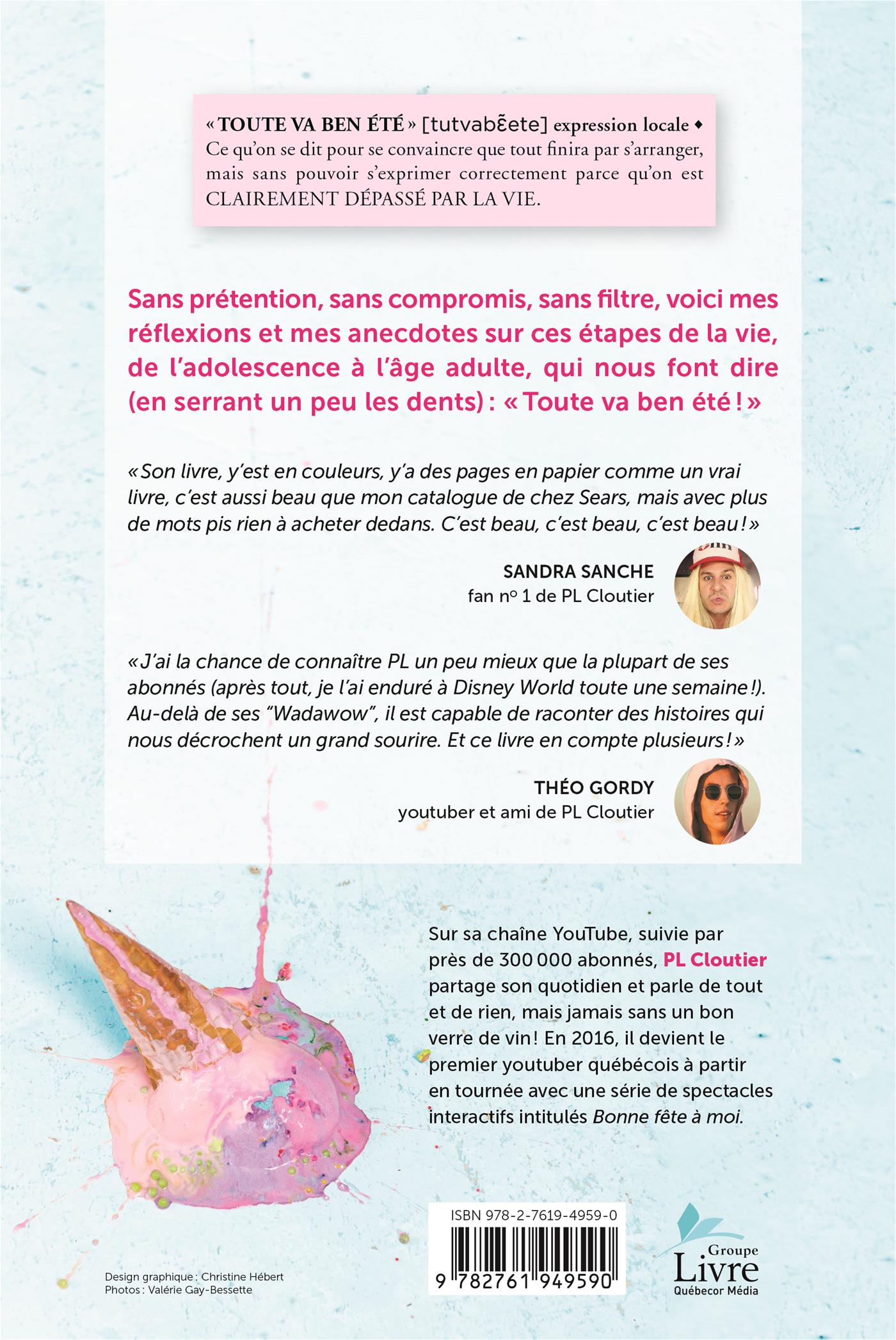 Couverture du livre de «Toute va ben été» : mon récit réconfortant - papier format
