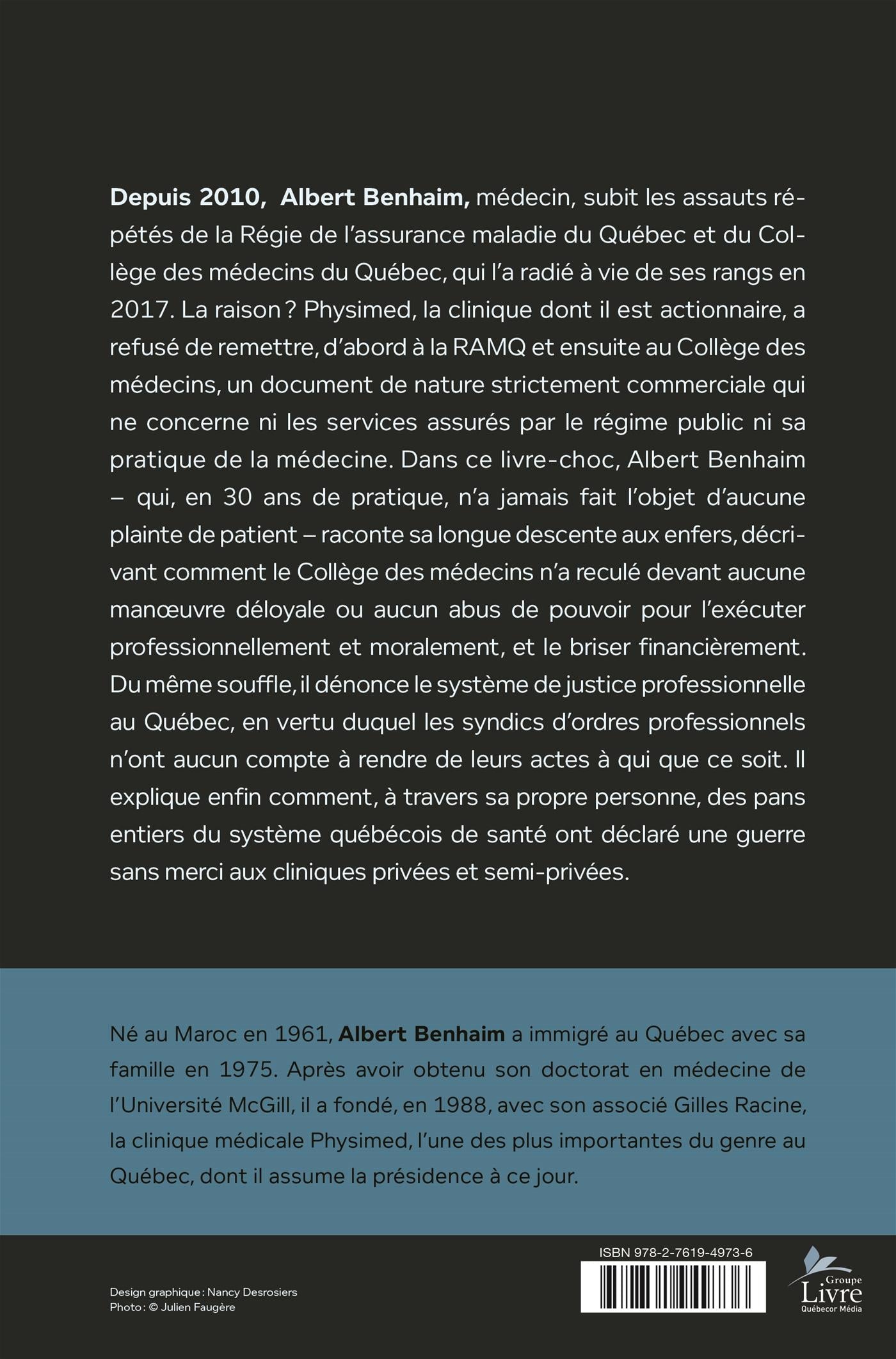Couverture du livre de L'exécution : le combat d'un médecin contre le harcèlement moral et institutionnel - papier format