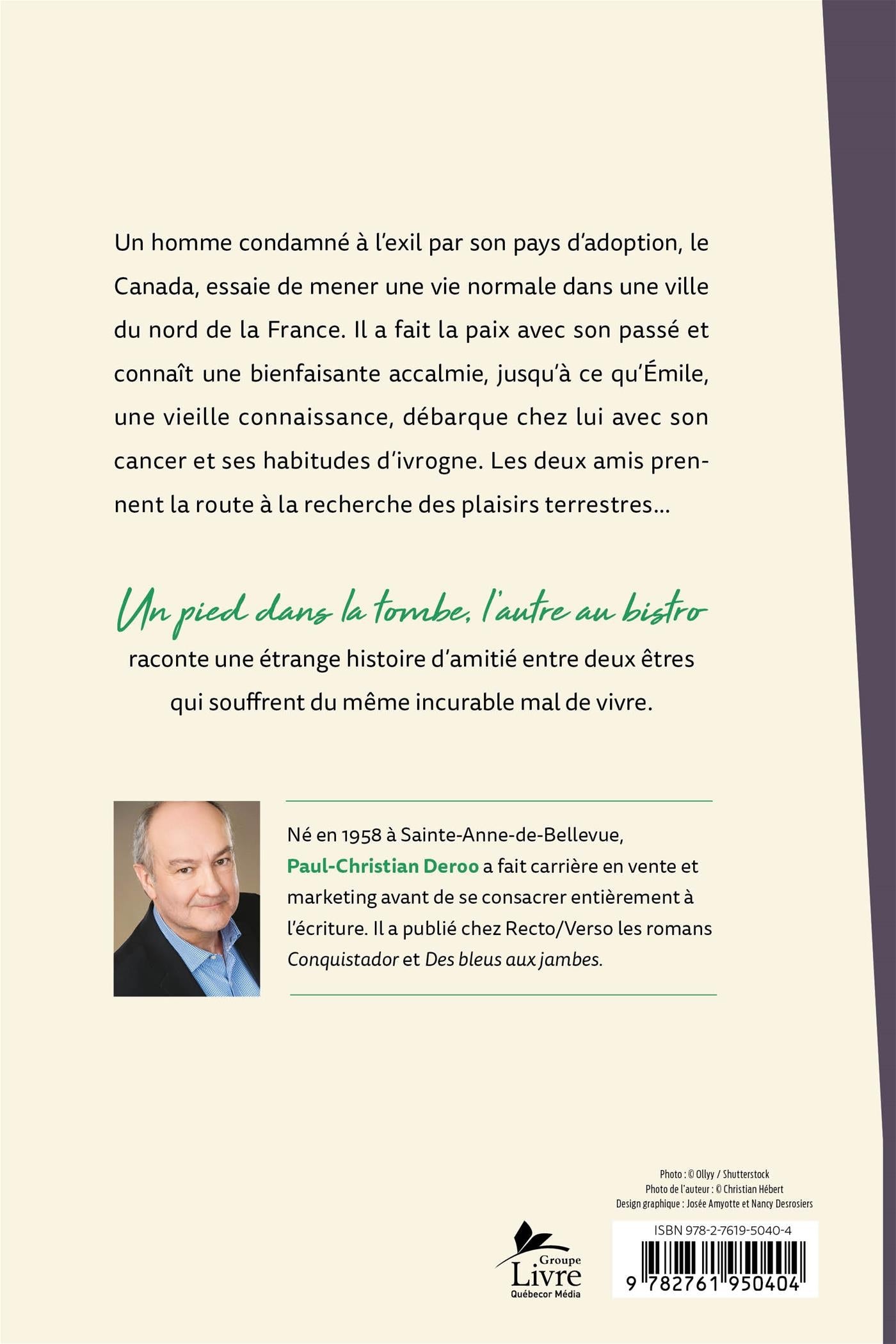 Couverture du livre de Un pied dans la tombe, l'autre au bistro - papier format