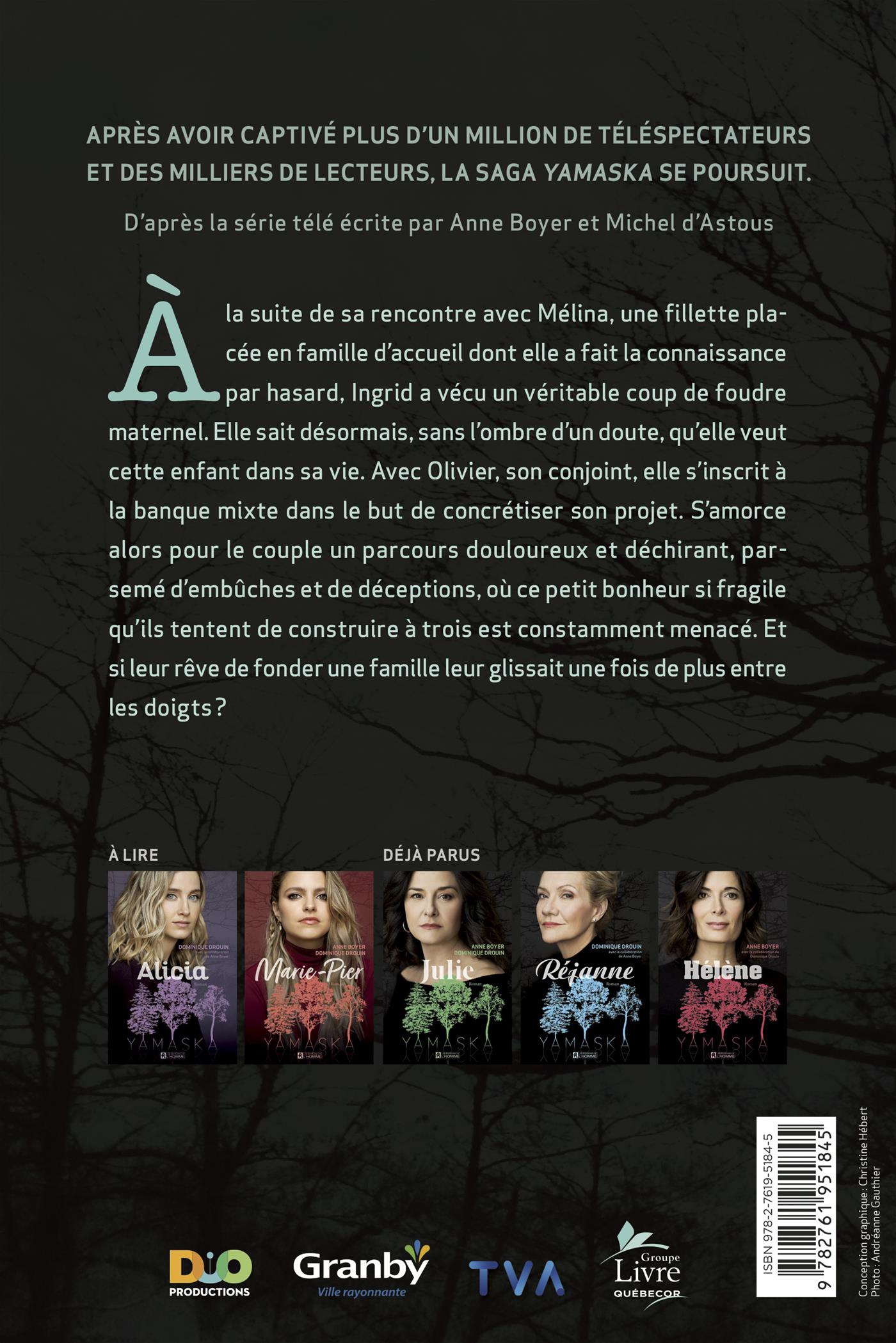 Couverture du livre de Ingrid - Yamaska - papier format