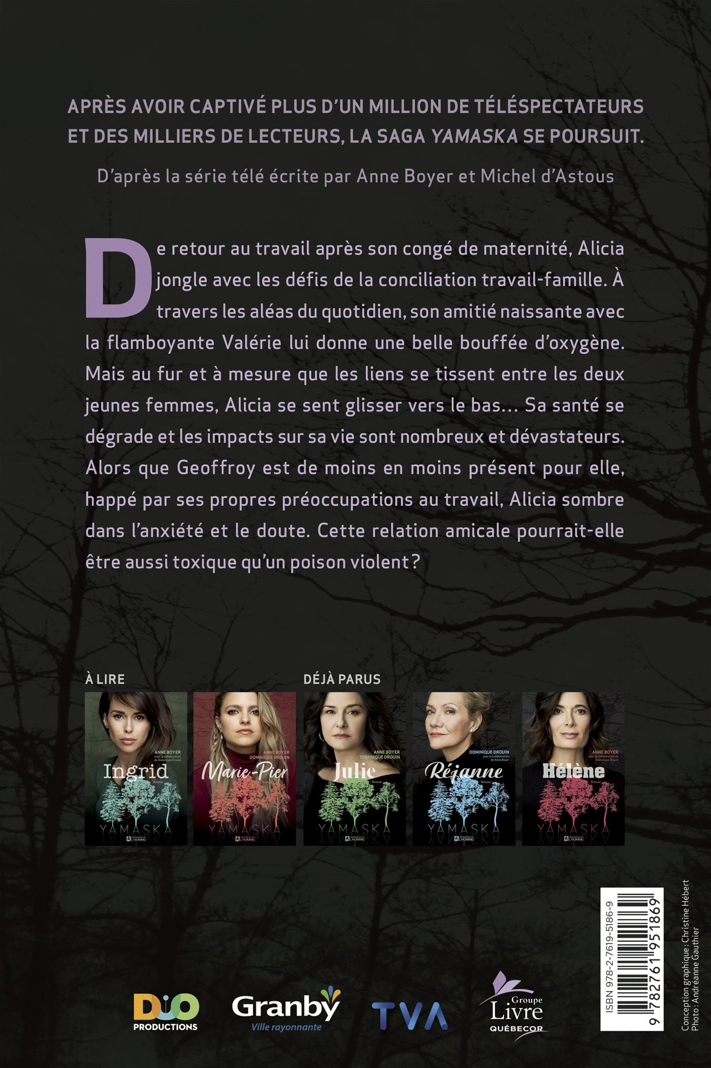 Couverture du livre de Alicia - Yamaska - papier format