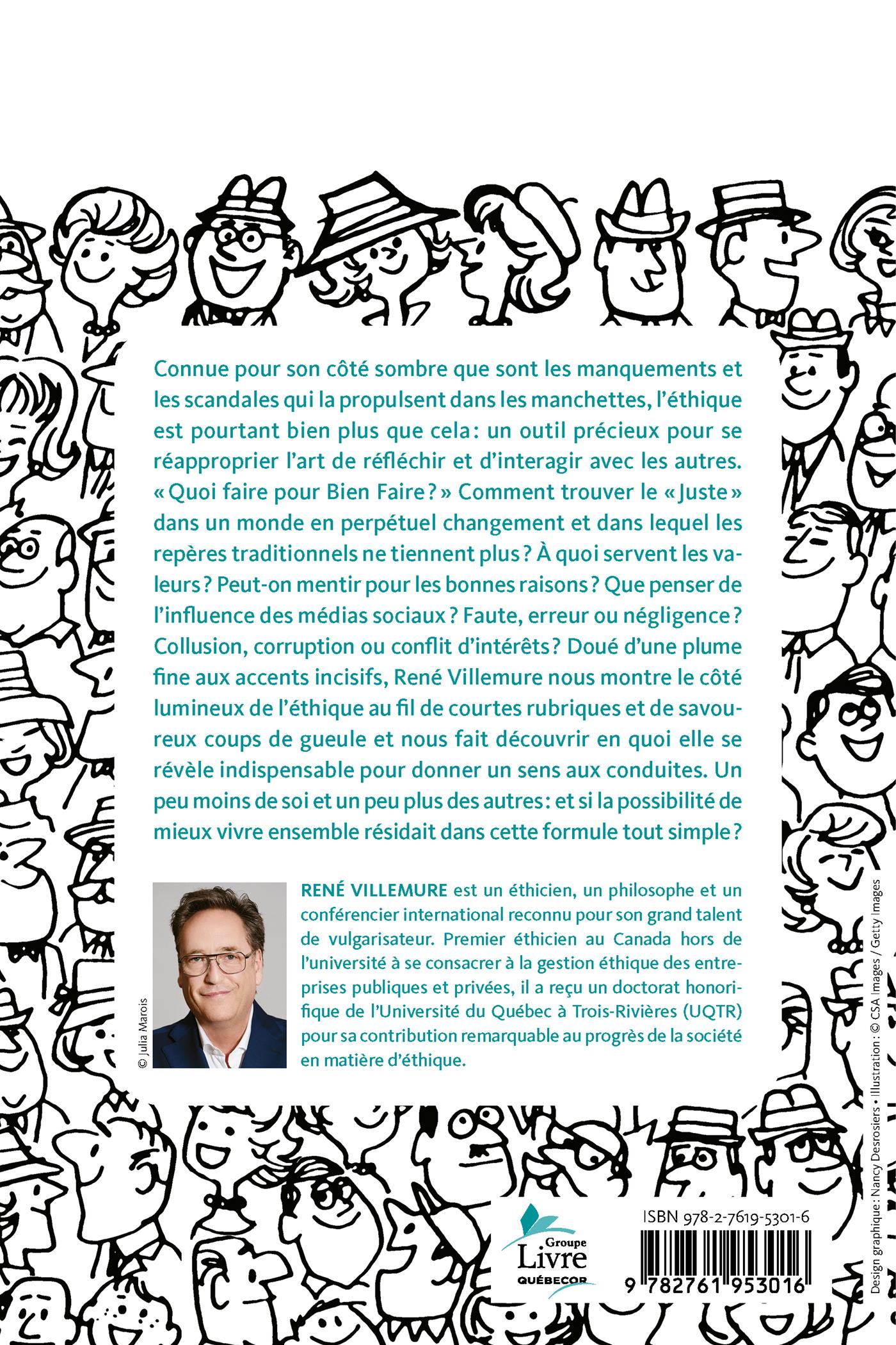 Couverture du livre de L'éthique pour tous ...même vous! : petit traité pour mieux vivre ensemble - papier format