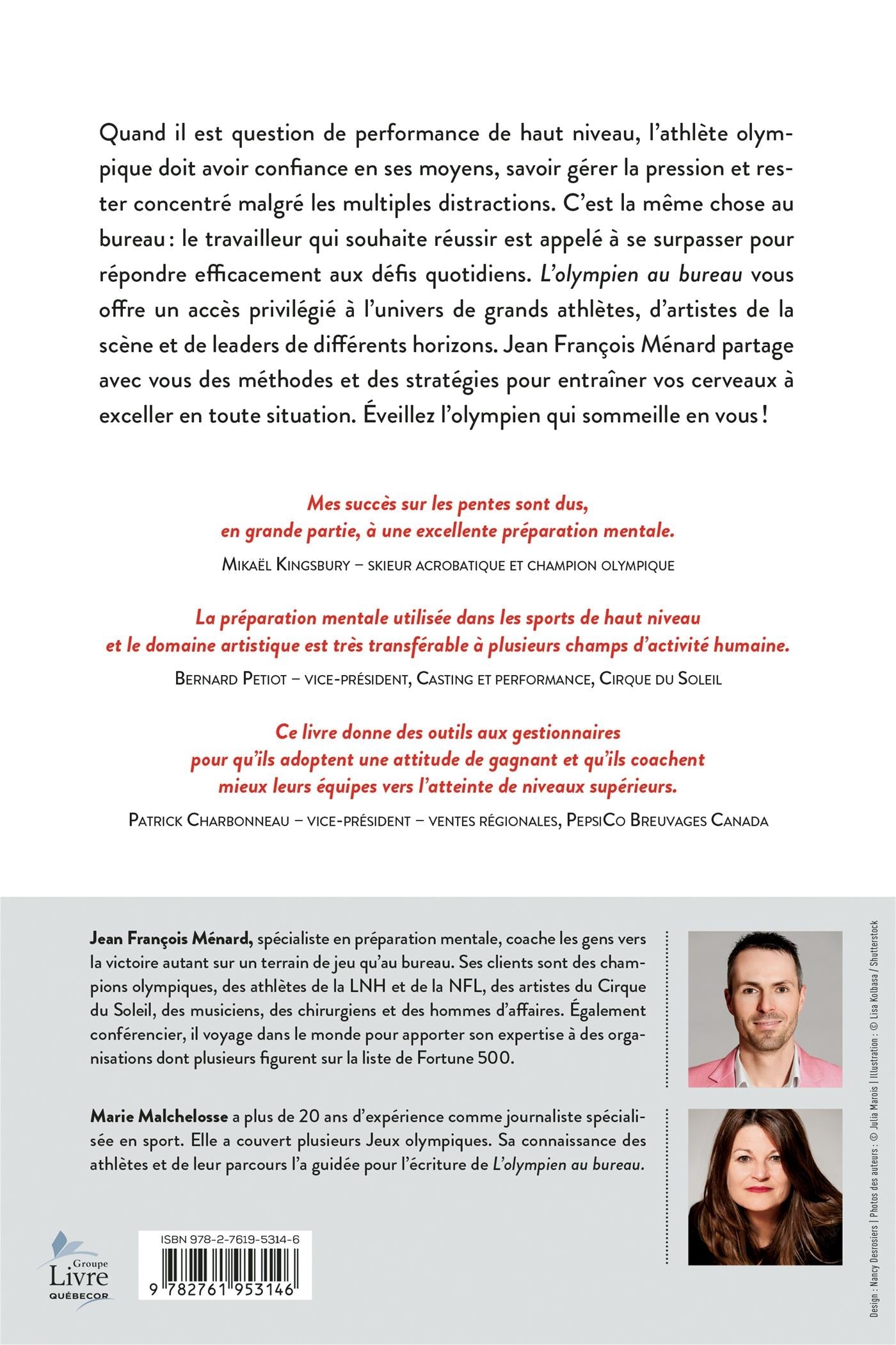 Couverture du livre de L'olympien au bureau - papier format