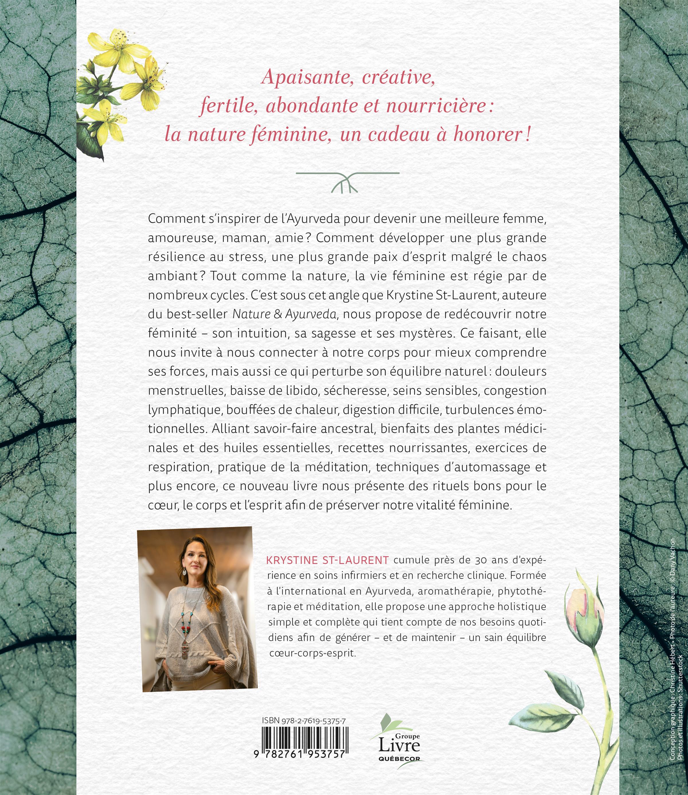 Couverture du livre de Féminité & Ayurveda : Nature, art de vivre, plantes, recettes, rituels bien-être - papier format