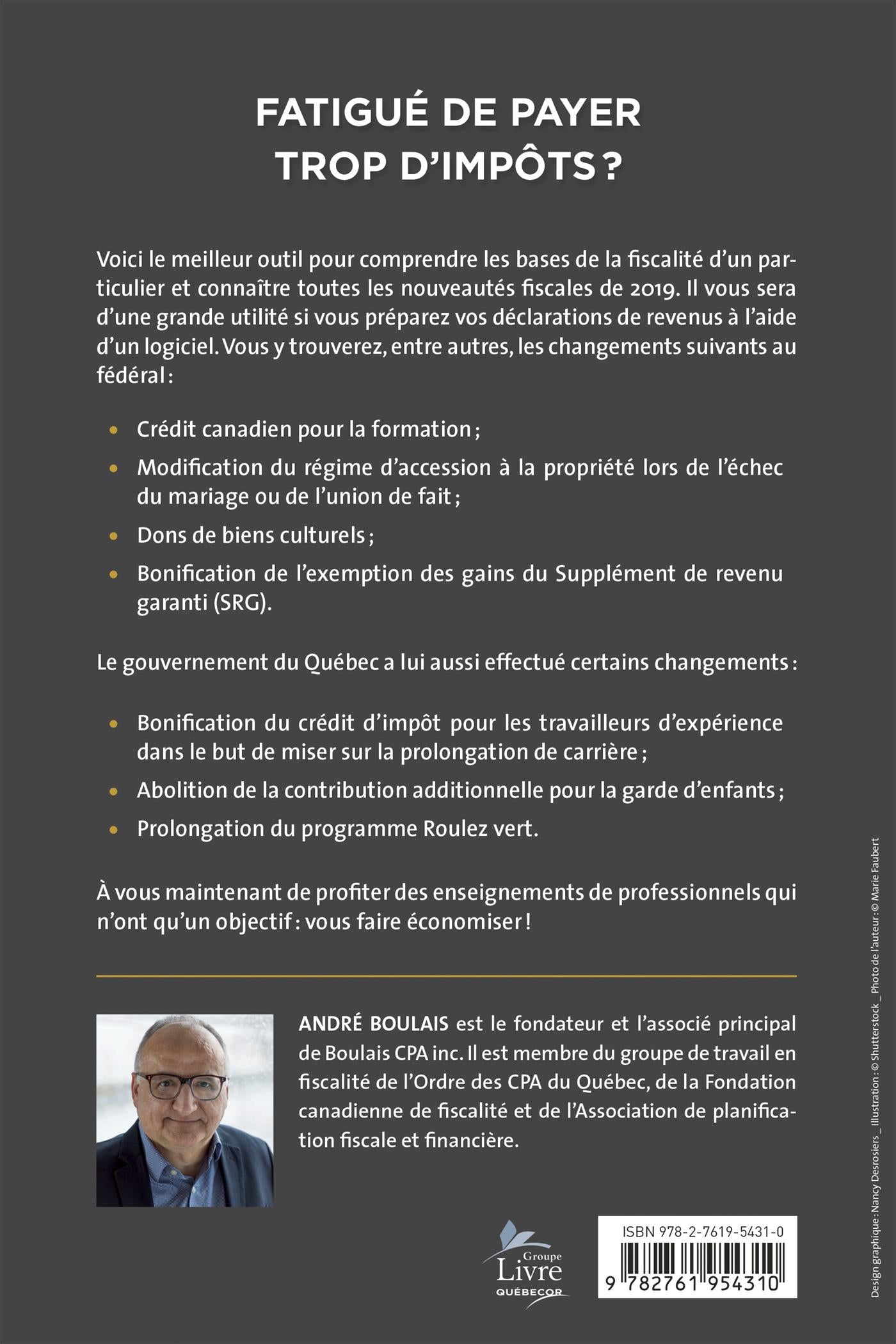 Couverture du livre de Réduisez vos impôts 2019 - papier format